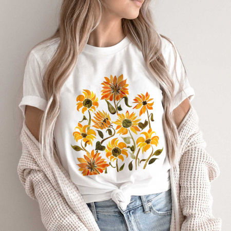 Tricouri Toamna - Tricou Sunny Flower