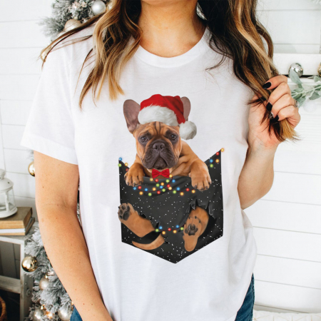 Craciun - Tricou Merry Frenchie