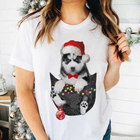 Craciun - Tricou Merry Husky