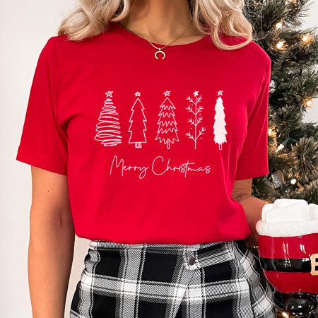 Craciun - Tricou Merry Pines