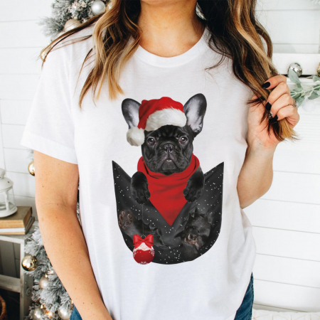 Craciun - Tricou Santa Frenchie