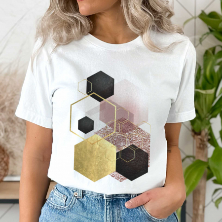 Abstract - Tricou Metallic Shapes