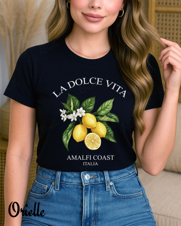 Vara - Tricou Negru Dolce Vita