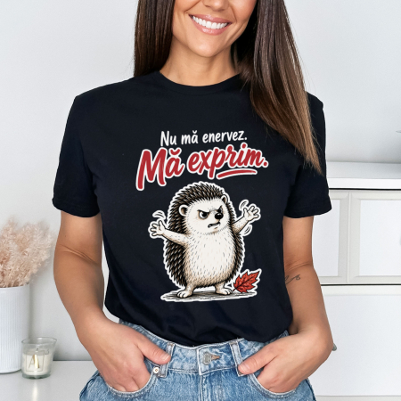 Animale - Tricou Negru Asa Ma Exprim Eu - varianta pe negru