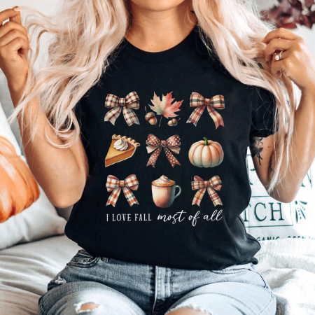 Tricouri Toamna - Tricou Negru Autumn Favorites