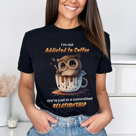 Animale - Tricou Negru Coffee Addict