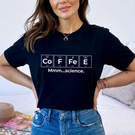 Coffee - Tricou Negru Coffee Science
