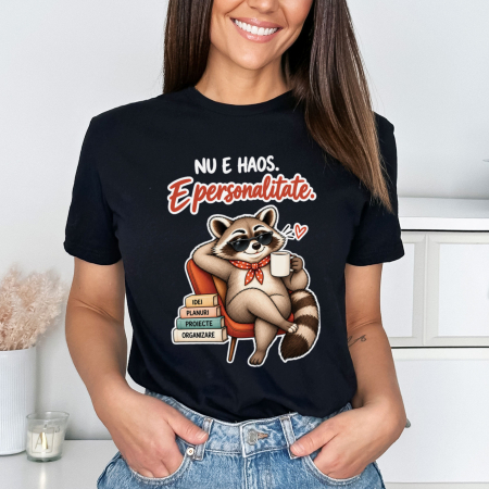 Animale - Tricou Negru E Personalitate - varianta pe negru