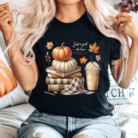 Tricouri Toamna - Tricou Negru Just A Girl