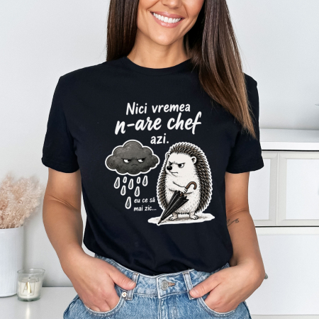 Animale - Tricou Negru Nu Am Chef - varianta pe negru