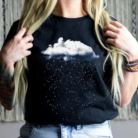 Fantasy - Tricou Negru Star Drops