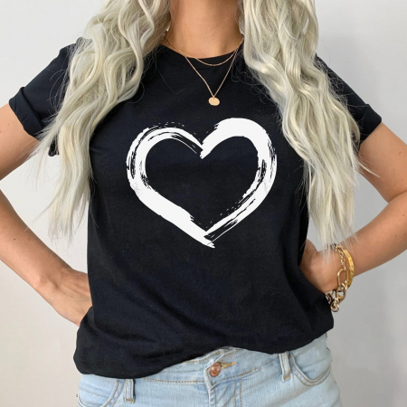 Heart - Tricou Negru Big Heart