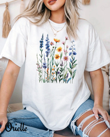 Wildflowers - Tricou Oversized Growing Wild