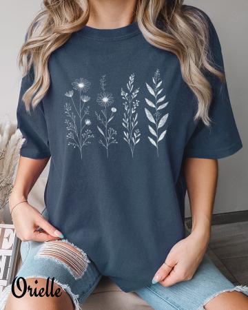 Wildflowers - Tricou Oversized Herbal Collection