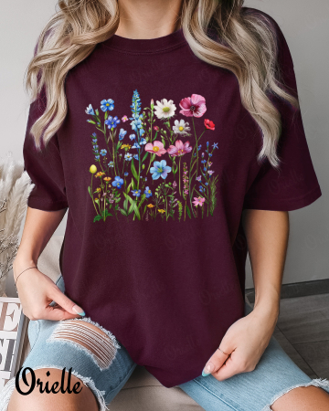 Wildflowers - Tricou Oversized Lively Bloom