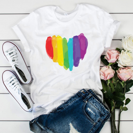 Heart - Tricou Rainbow Heart