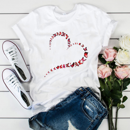 Heart - Tricou Butterfly Chain Heart