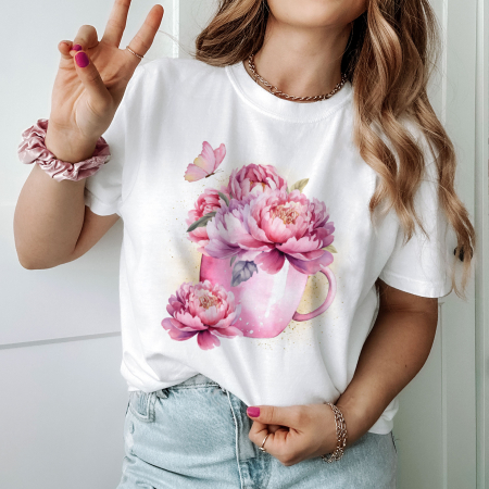 Coffee - Tricou Peony Cup