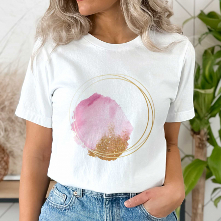 Abstract - Tricou Pink Sparkle