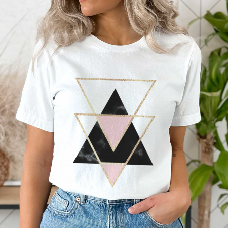 Abstract - Tricou Pink Triangle