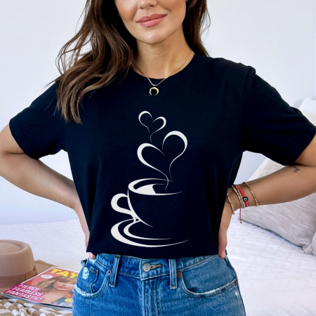 Promo - Tricou Promo Negru Coffee Shape