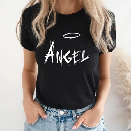 Promo - Tricou Promo Negru Angels