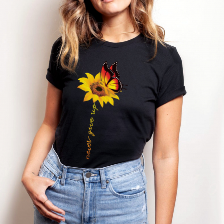 Promo - Tricou Promo Negru Sunflower
