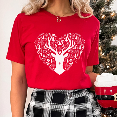 Craciun - Tricou Reindeer Heart
