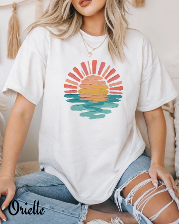 Vacanta - Tricou Relaxed Fit Painted Sun