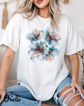 Wildflowers - Tricou Oversized Electric Rosehip