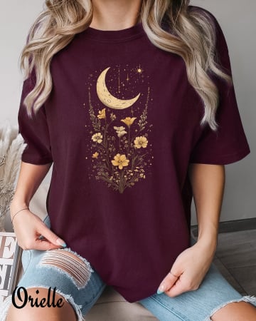 Celestial - Tricou Relaxed Fit Celestial Flowers