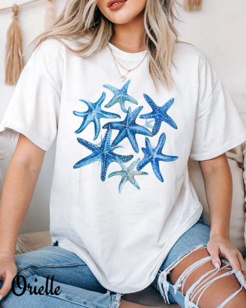Vacanta - Tricou Relaxed Fit Blue Starfish