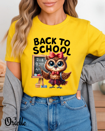 De Scoala - Tricou Relaxed Fit Owl Teacher