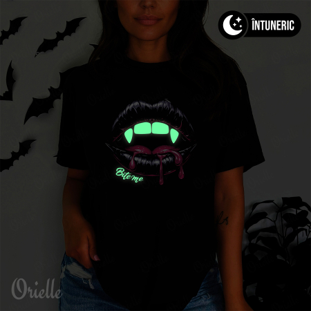 Tricou Relaxed Fit Fosforescent Bite Me [3]