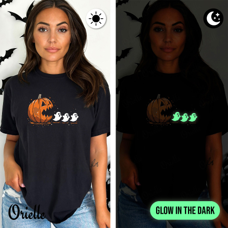 Halloween - Tricou Relaxed Fit Fosforescent Ghost Hunt