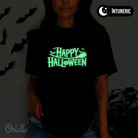 Tricou Relaxed Fit Fosforescent Happy [3]