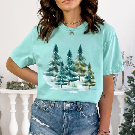Craciun - Tricou Relaxed Fit Frozen Pines