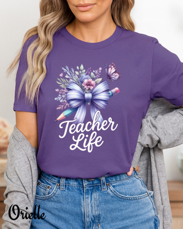 De Scoala - Tricou Relaxed Fit Cute Teacher Life