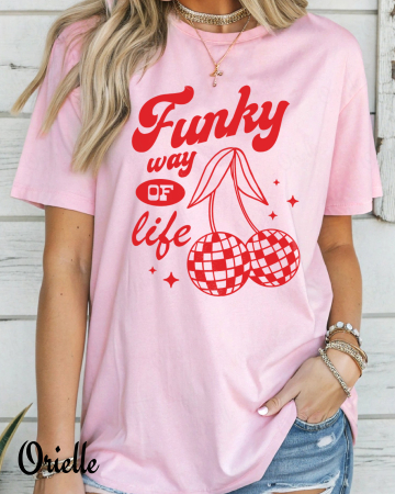 Vacanta - Tricou Relaxed Fit Funky Cherry