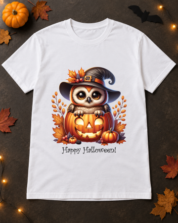 Halloween - Tricou Unisex Halloween Owl