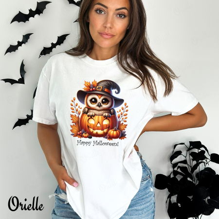 Halloween - Tricou Relaxed Fit Halloween Owl