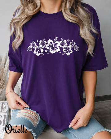 Vacanta - Tricou Relaxed Fit Hibiscus