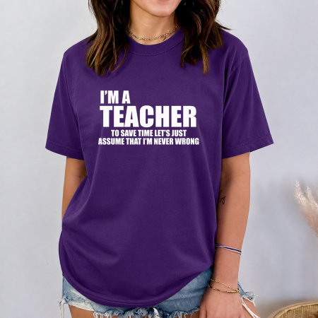 Toate Colectiile - Tricou Oversized I'm a Teacher