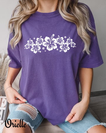 Vacanta - Tricou Relaxed Fit Hibiscus