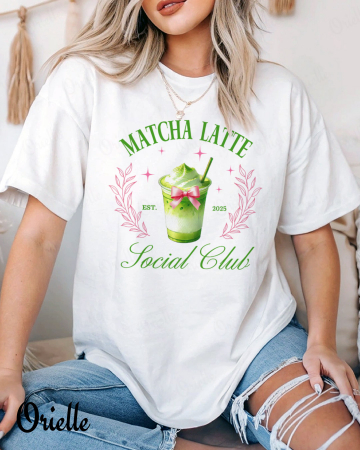 Vacanta - Tricou Relaxed Fit Matcha Club