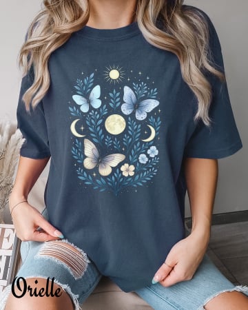 Celestial - Tricou Relaxed Fit Moonlight Blue