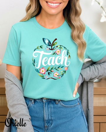 De Scoala - Tricou Relaxed Fit Blooming Teach