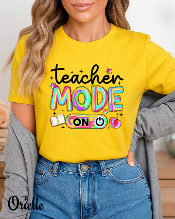 De Scoala - Tricou Relaxed Fit Teacher Mode