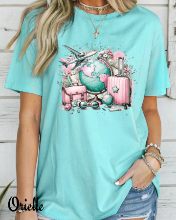 Vacanta - Tricou Relaxed Fit Travel Girly