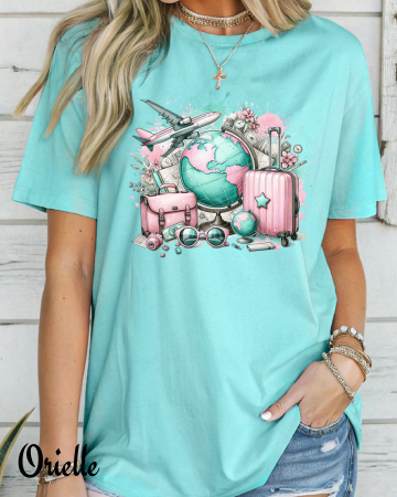 Vacanta - Tricou Relaxed Fit Travel Girly